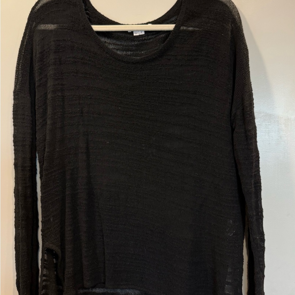 Helmut Lang Asymmetric Long sleeve Top, Size P
